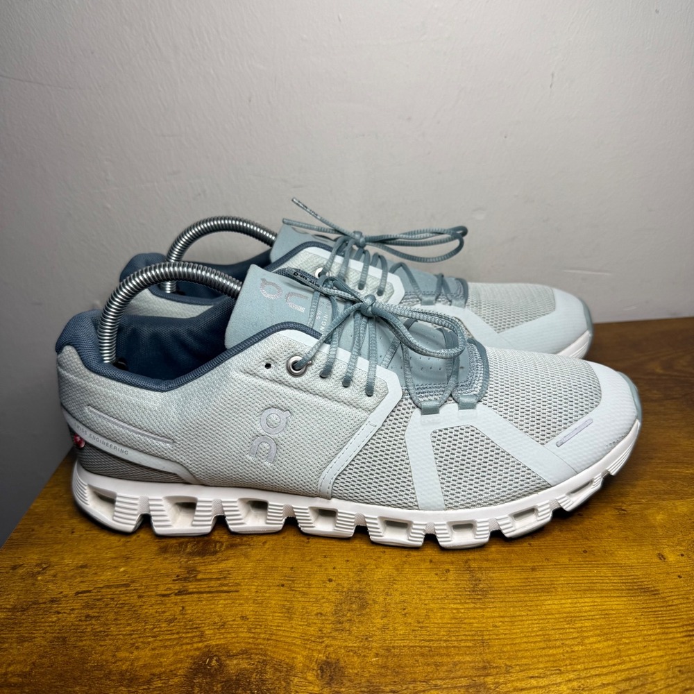 On Cloud 5 Running Shoes Women's Size 11 Glacier White Teal